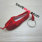 Dancewear Ballet Pointe Shoes Key Ring Pink